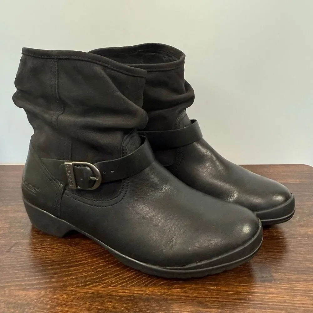 Bogs Women’s Cassie low waterproof leather black boot size 8.5